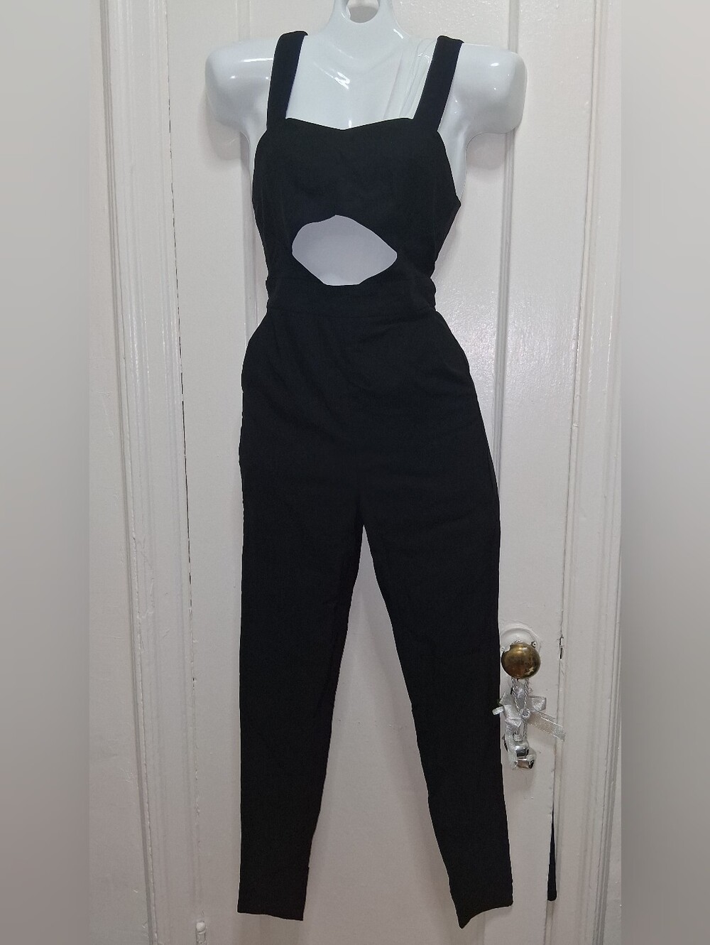 Fashion Nova Black Cutout Jumpsuit Size S NWT Retails $32.99 “Queen Of Kings”